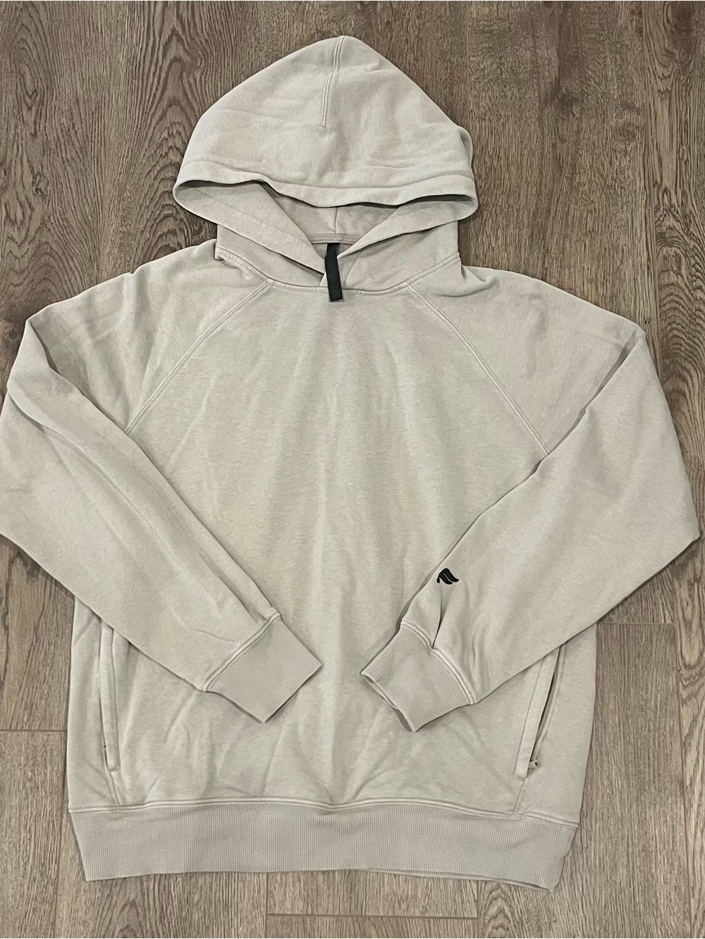 Fabletics Men's Hooded Pullover Sweatshirt - Light Beige
